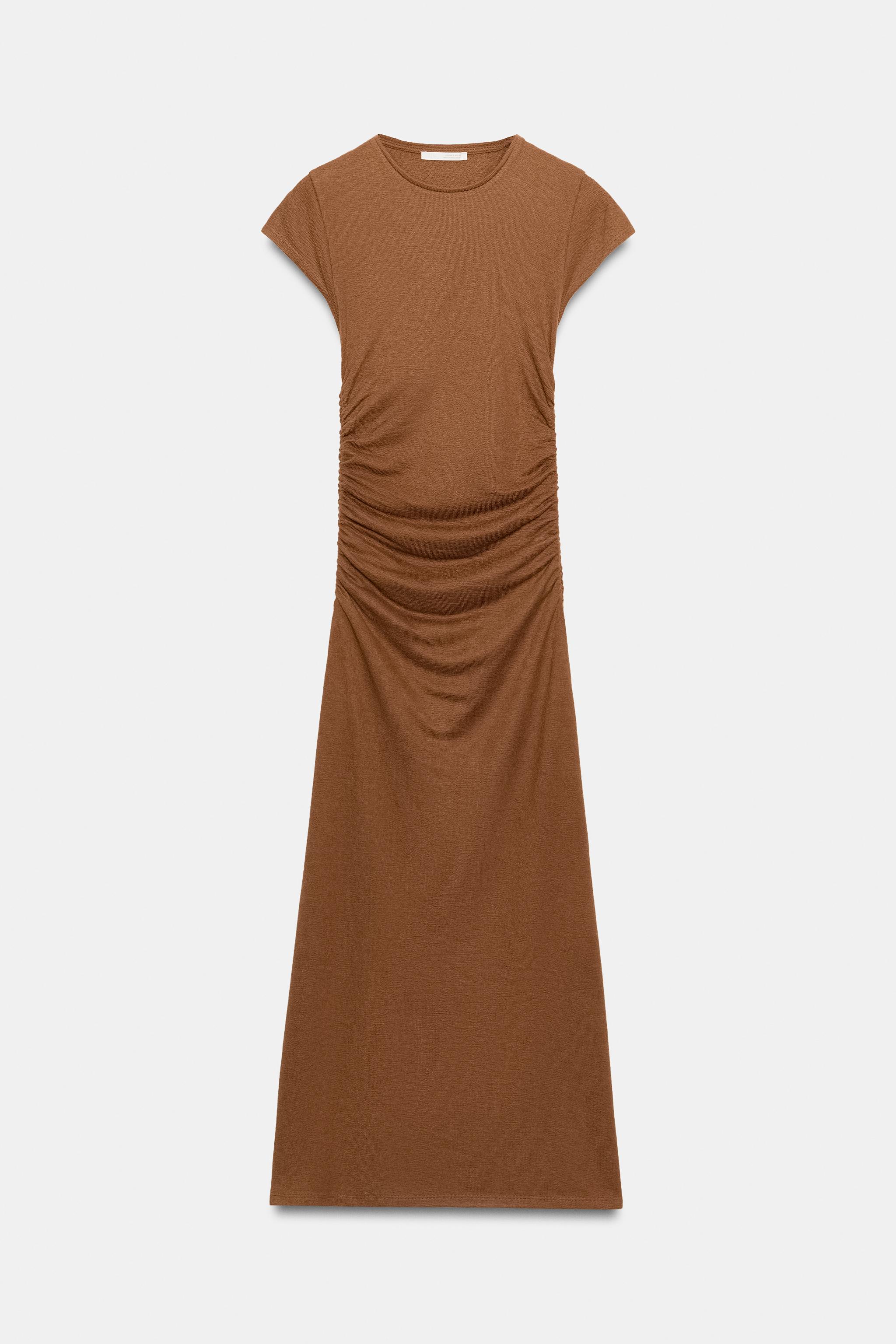 DRAPED MIDI DRESS