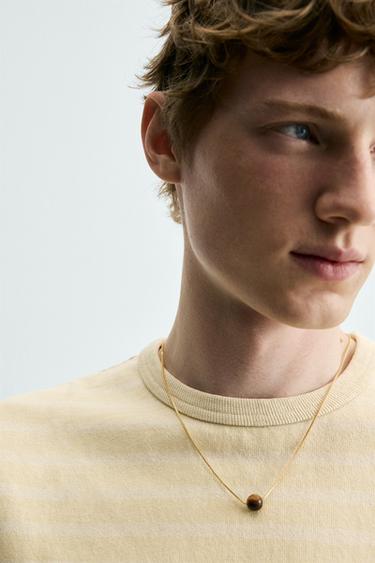 STONE PENDANT CHAIN - Gold by Zara - Image 1