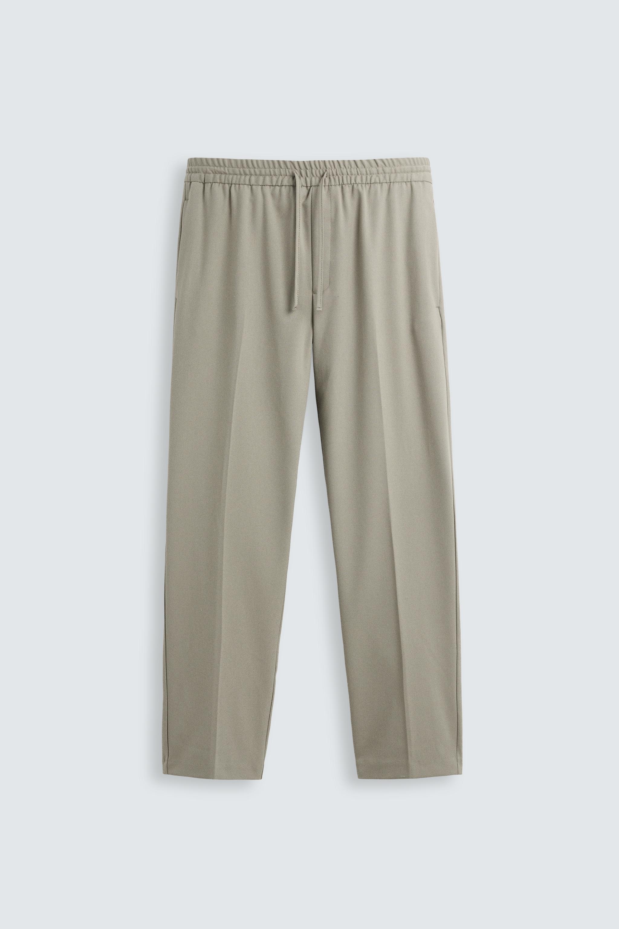 JOGGER WAIST STRETCH PANTS - Apple green | ZARA United States