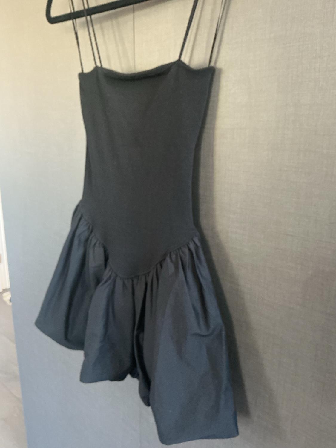 MIXED RIB POPLIN BALLOON DRESS - Image 3