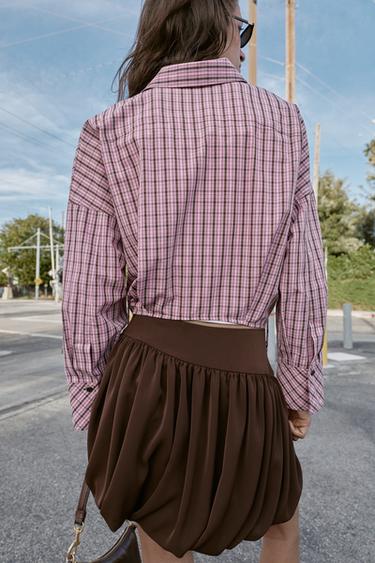 CHEMISE À CARREAUX MULTIPOSITIONS - Rose / Blanc de Zara - Image 6