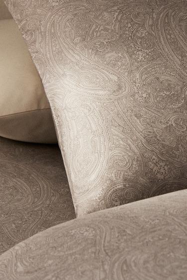 PAISLEY SATEEN PILLOWCASE - Light grey by Zara - Image 5