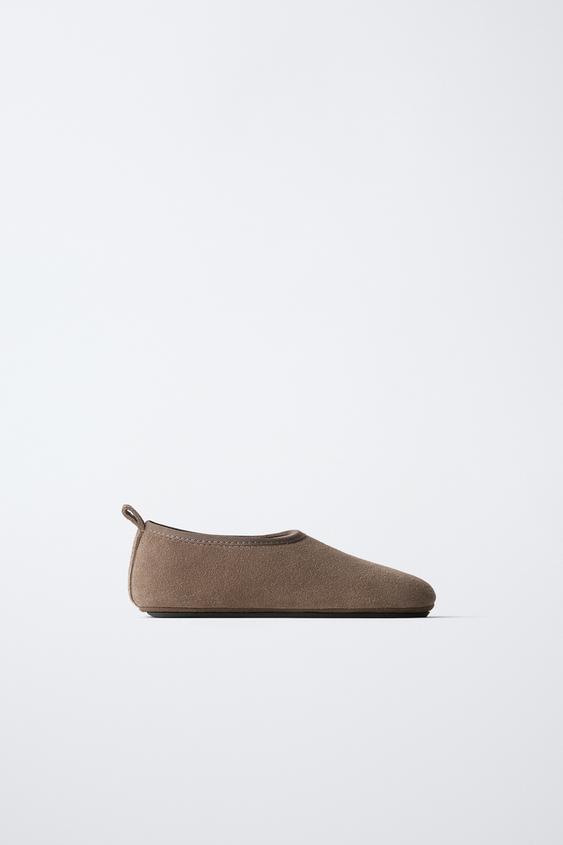 ZAPATO PIEL - Gris Topo de Zara - Imagen 0