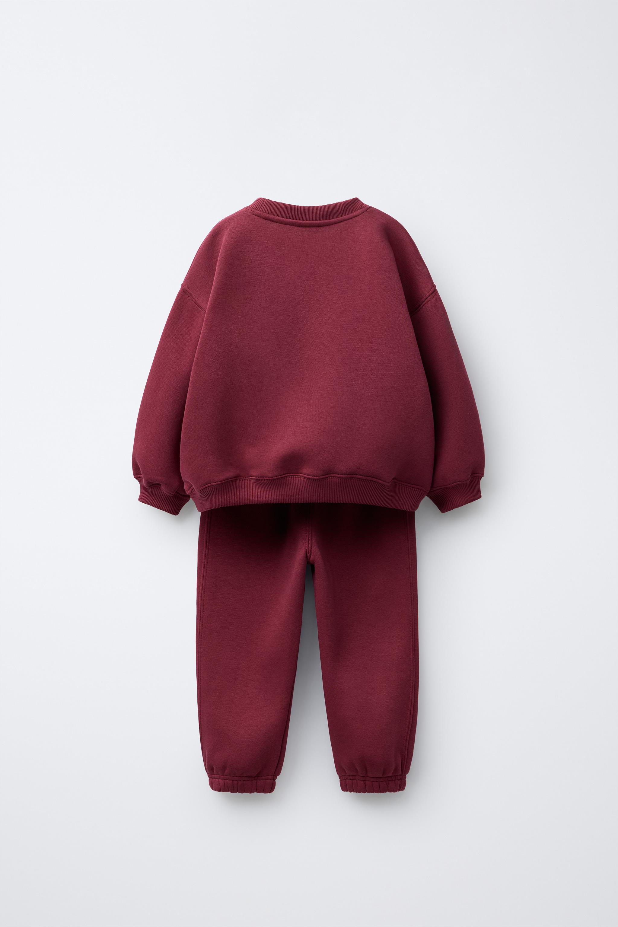 EMBROIDERED SWEATSHIRT AND JOGGER SET - Mid-blue | ZARA United States