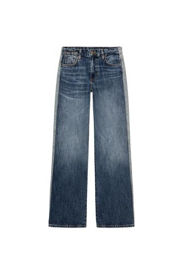 Zara ZW COLLECTION MID-RISE STRAIGHT LEG JEANS - Blue