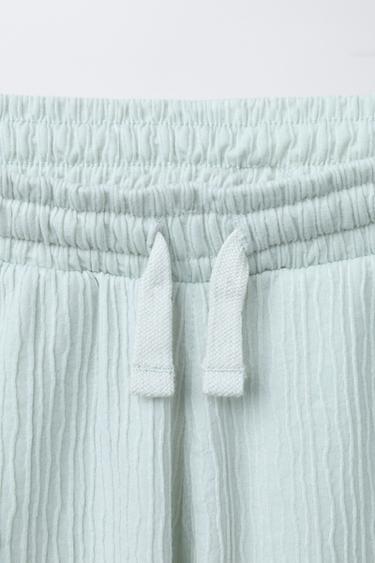 ENSEMBLE T-SHIRT POLO ET SHORT TEXTURÉ - Vert clair de Zara - Image 6