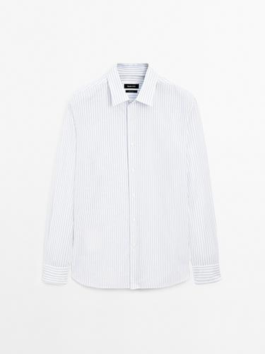 Zara Regular fit striped shirt - White