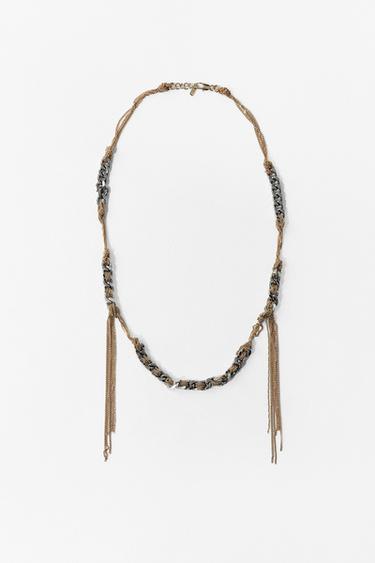 Zara COMBINED CHAIN NECKLACE - Gold / Silver