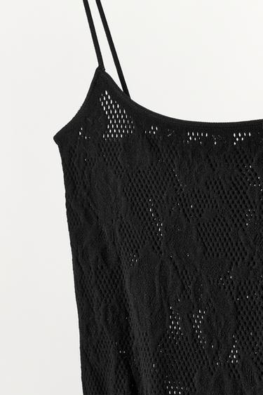 SEAMLESS LACE JUMPSUIT - Black / White by Zara - Image 4