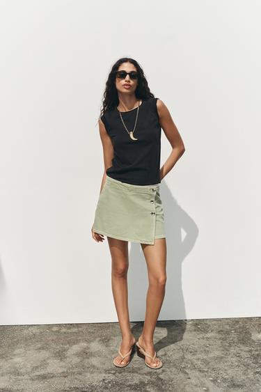 Z1975 DENIM SKORT - Khaki by Zara