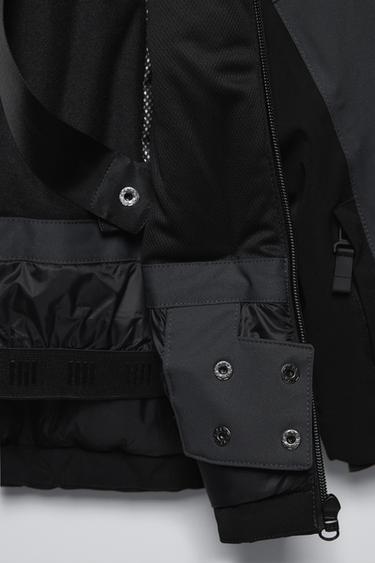 WATER-REPELLENT AND WINDPROOF RECCO® SYSTEM KANGAROO JACKET - SKI COLLECTION - Black by Zara - Image 7