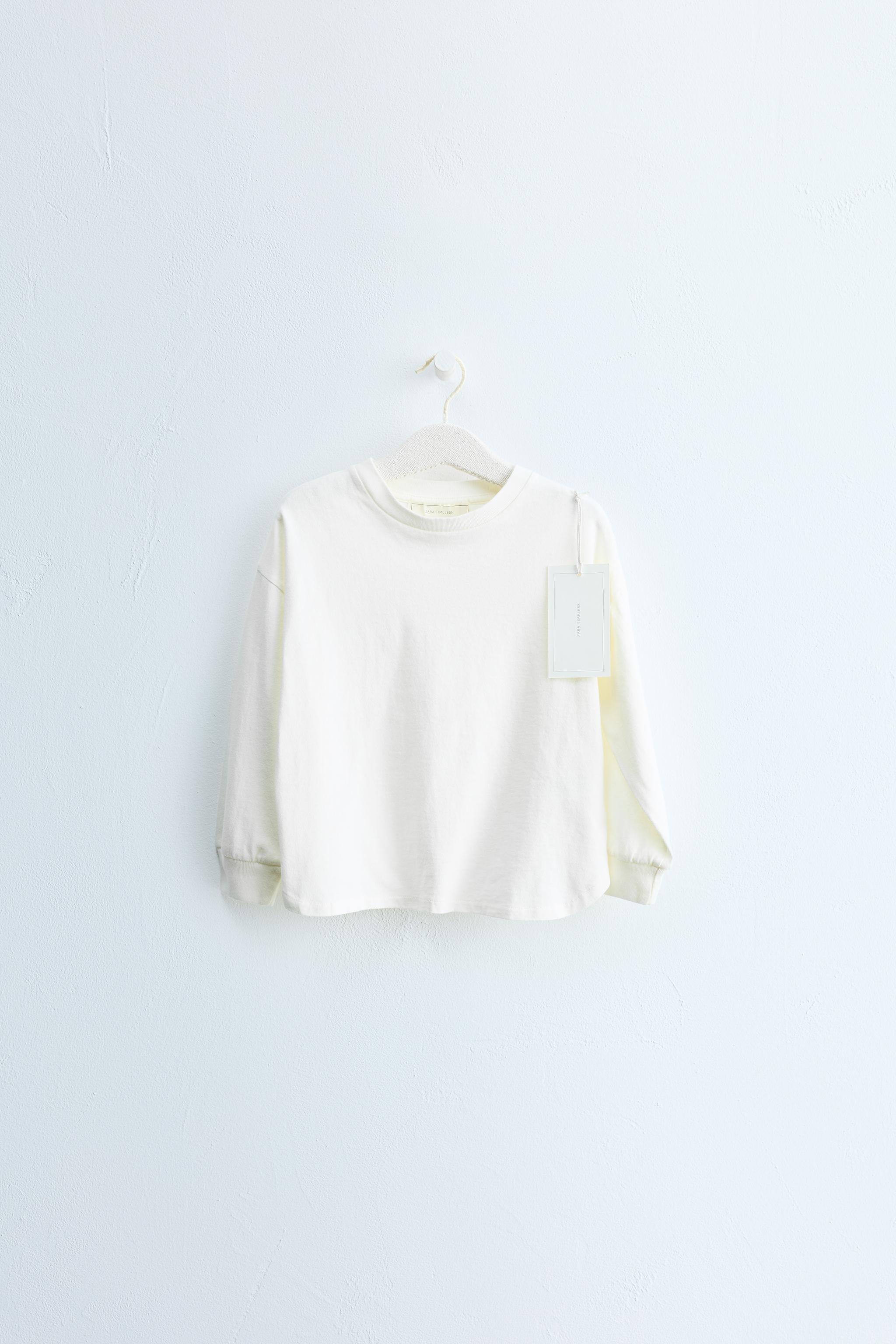 ZARA TIMELESS - CAMISETA LISA PUÑO