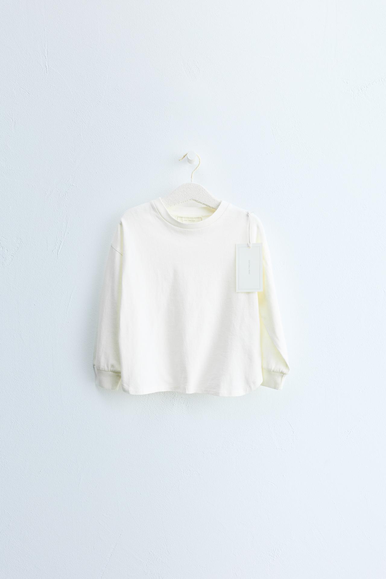 ZARA TIMELESS - PLAIN CUFF T-SHIRT — White
