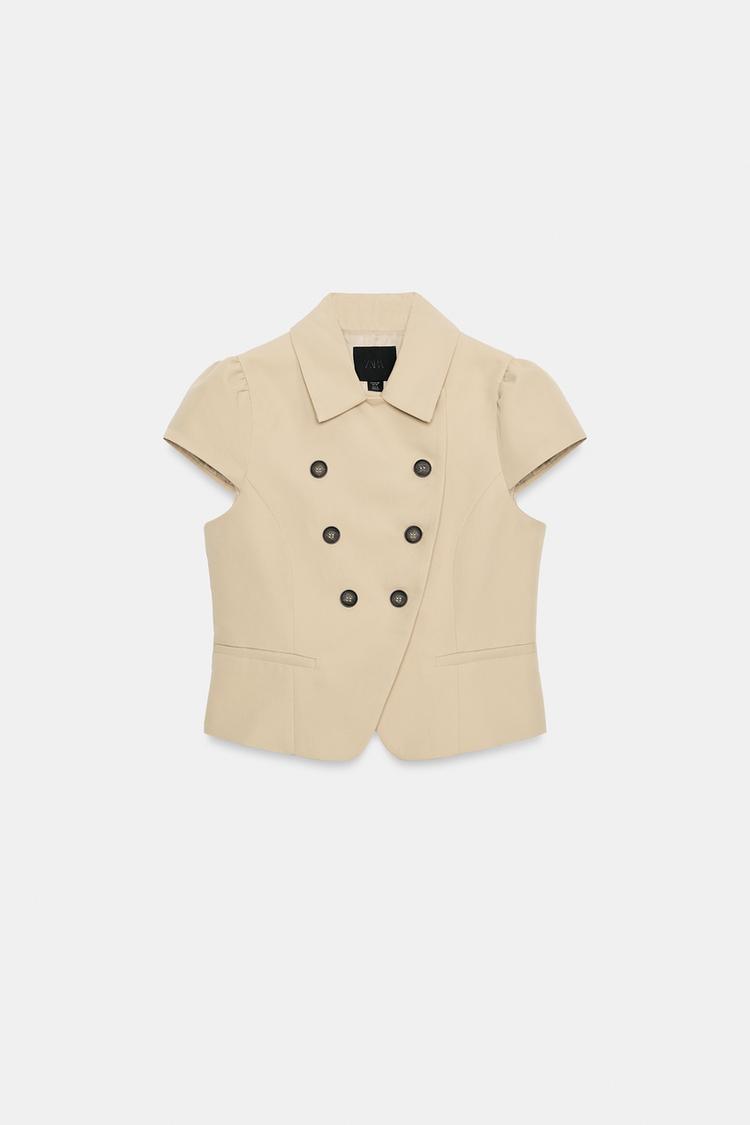 CHAQUETA CRUZADA DE MANGA CORTA 4