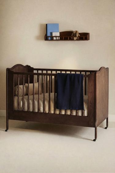 ASH WOOD COT - Dark brown by Zara