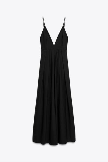 ZW COLLECTION LONG DRESS WITH TIES - Black by Zara - Image 5