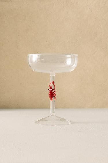 Zara BOROSILICATE GLASS WITH SEA ANIMAL - Orange