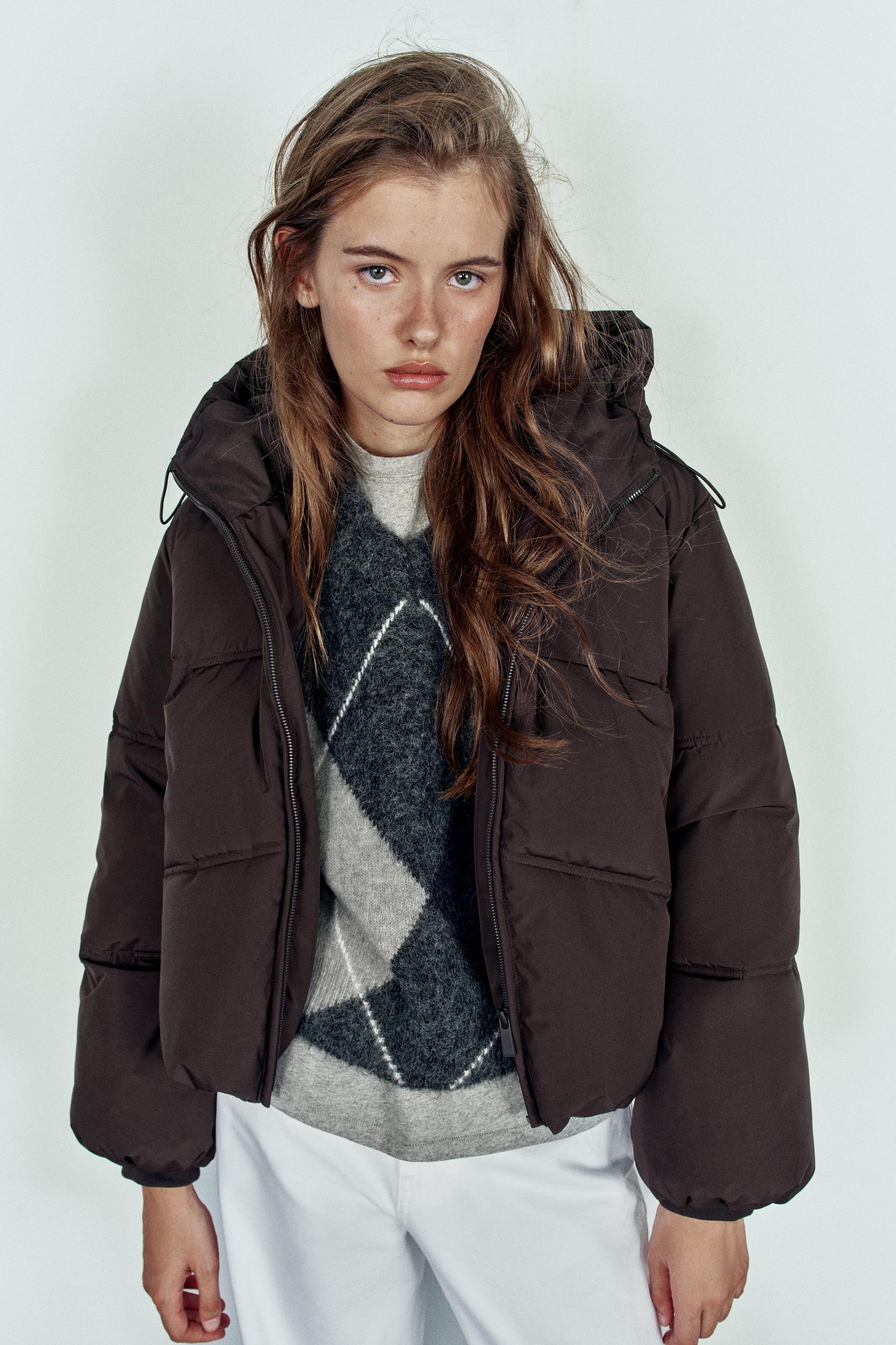 ANORAK MATELASSÉ CAPUCHE WATER REPELLENT WINDPROOF
