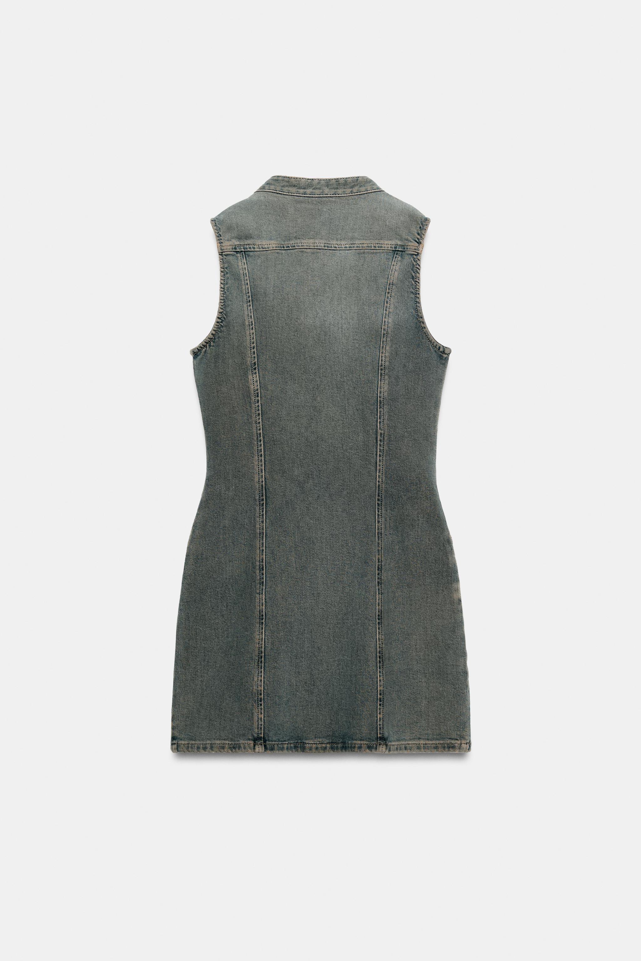 TRF ZIPPER DENIM DRESS