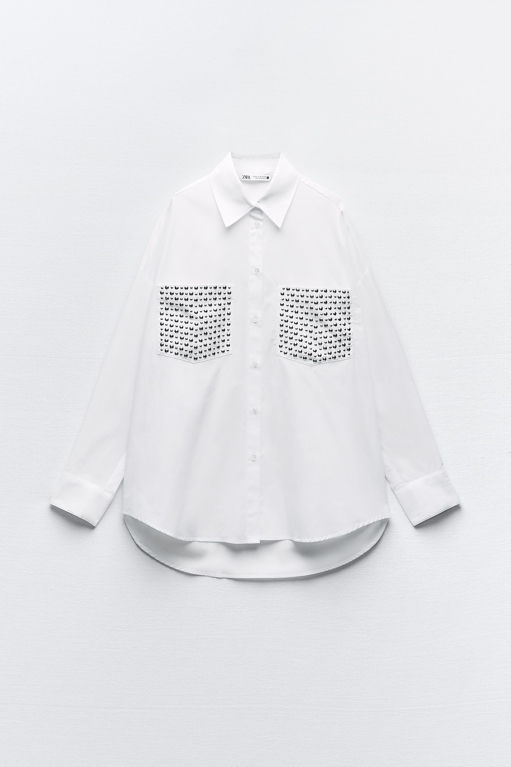 CAMISA POPEL N OVERSIZE TACHAS Blanco ZARA Estados