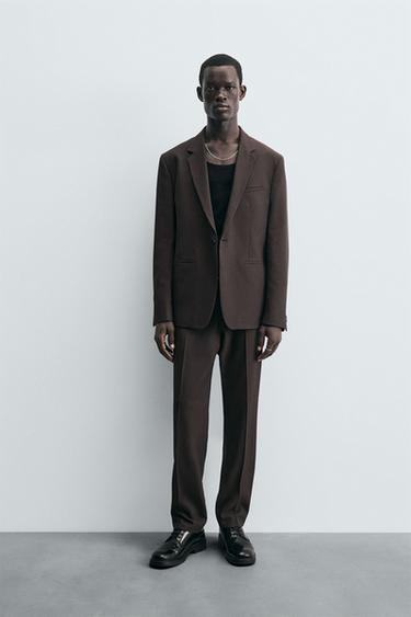 BLAZER TRAJE CON LANA - Marrón de Zara - Imagen 0