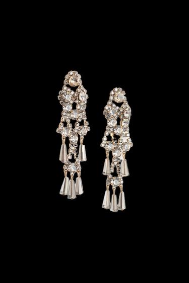 LIMITED EDITION SHINY DANGLE EARRINGS - Gold / Silver by Zara