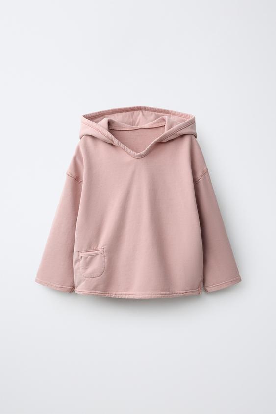 HOODIE WITH POCKET - Pink by Zara - Image 0