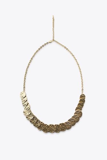CINTURÓN CADENA PIEZAS METÁLICAS - Dorado de Zara
