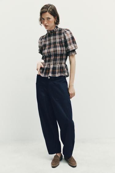 CUERPO CUADROS - Gris / Tostado de Zara