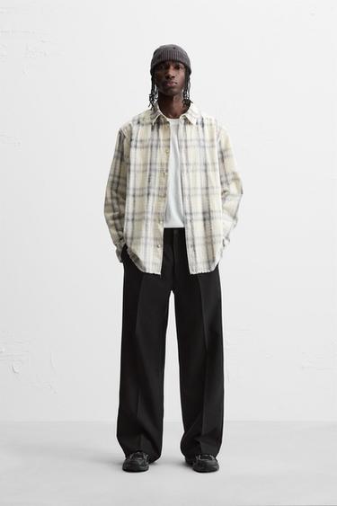 FLARED FIT PLEATED TROUSERS - Black by Zara - Image 0