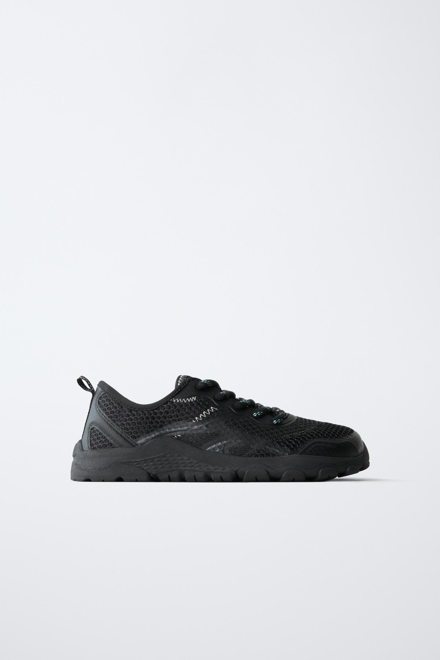 Детские кроссовки Zara Barefoot Mesh, цвет: Чёрный — фото 1