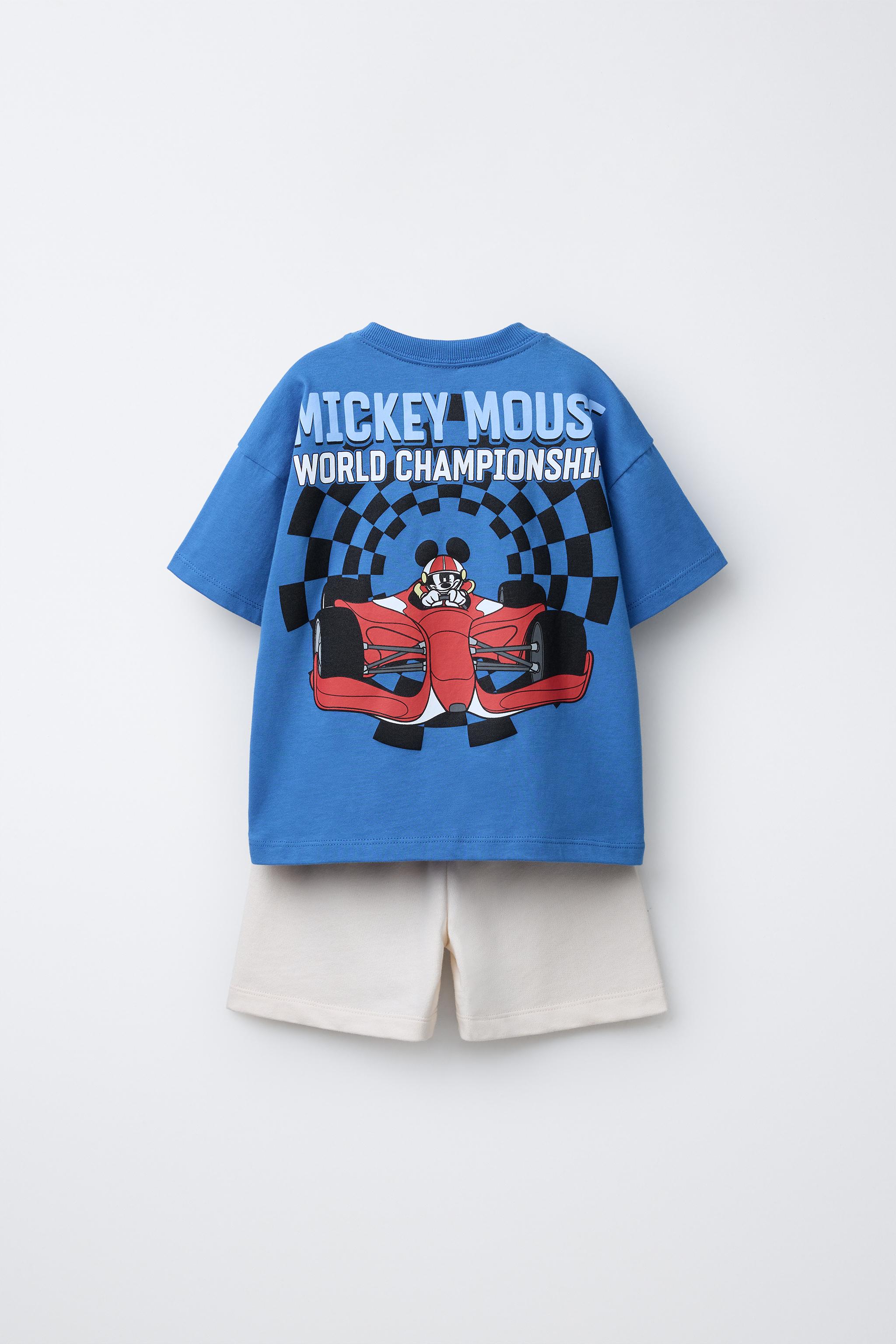 MICKEY MOUSE © DISNEY T-SHIRT & BERMUDA JOGGING SET - Ecru | ZARA