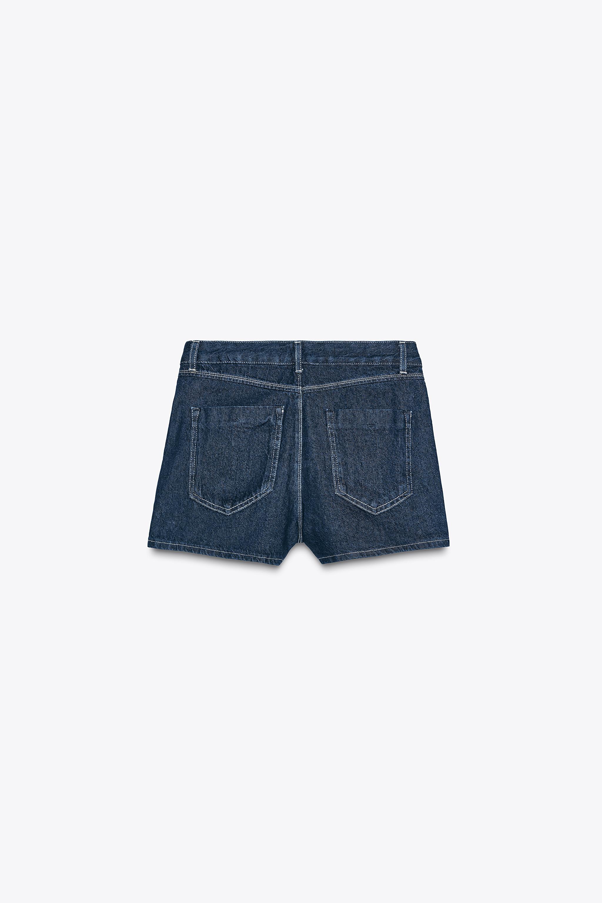 Z1975 WRAP DENIM SKORT - Blue | ZARA United States