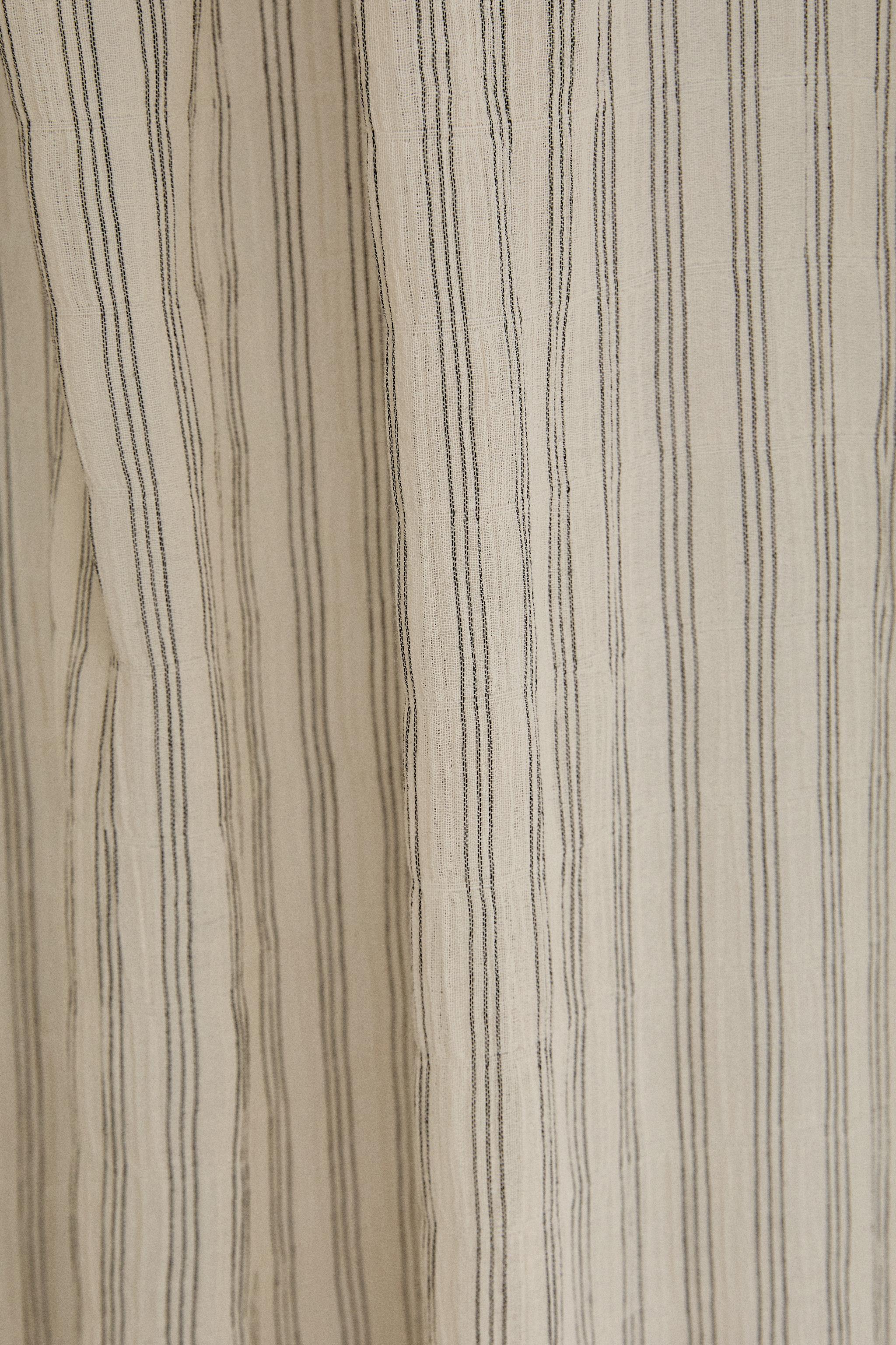STRIPED CHIFFON CURTAIN