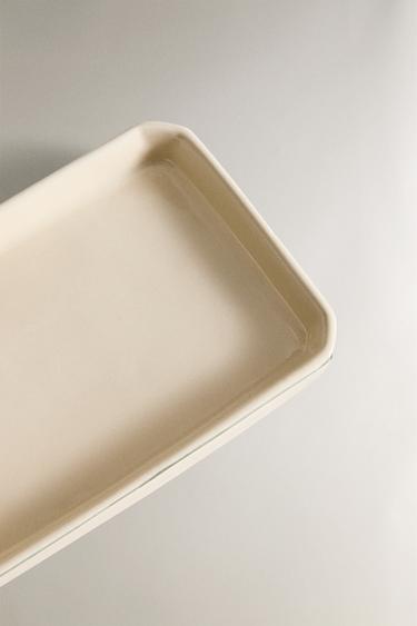 OCTAGONAL BATHROOM SOAP DISH - Green / Ecru by Zara - Image 2