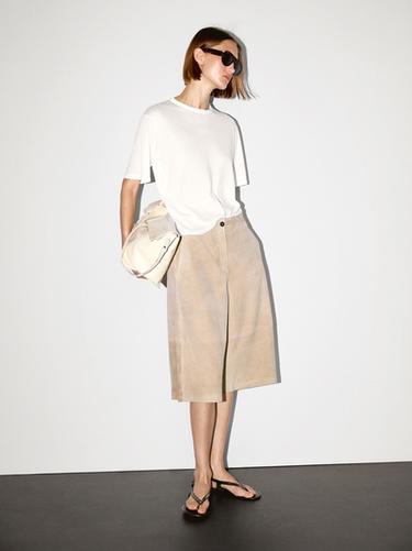 Camiseta manga corta 100% algodón - Blanco de Zara