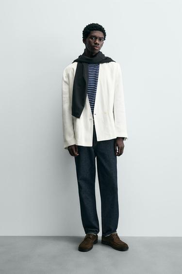 STRAIGHT-LEG JEANS - Blue / Green by Zara - Image 0