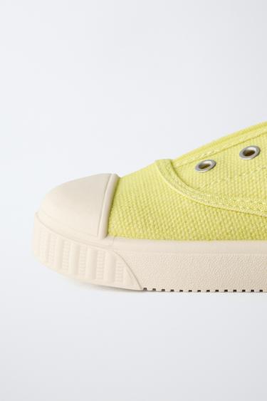 TENNIS EN TOILE - Jaune de Zara - Image 5