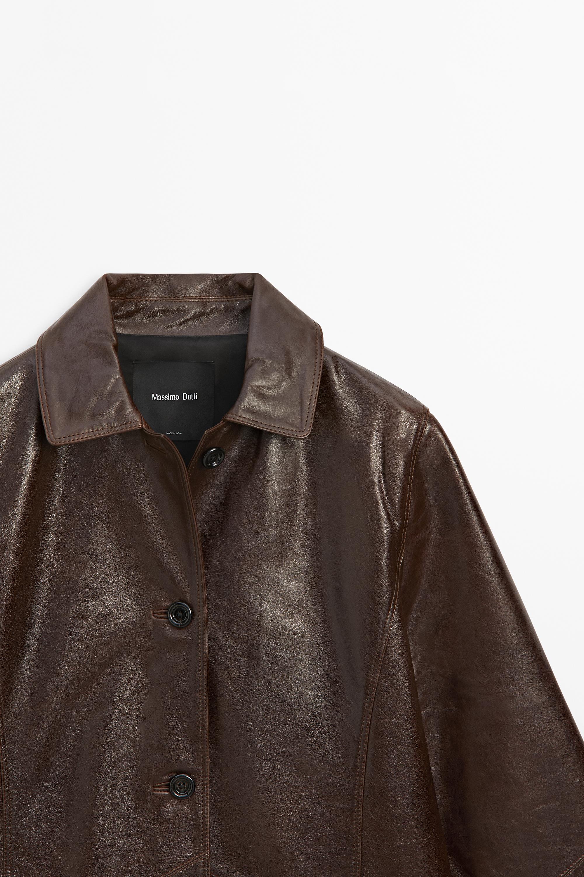 Blouson en cuir nappa
