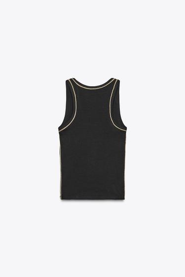 TOP PASPEL METALLIC-GARN - Schwarz von Zara