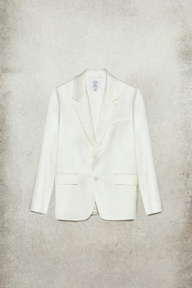 SATIN BLAZER LUDOVIC DE SAINT SERNIN x ZARA - Ecru by Zara