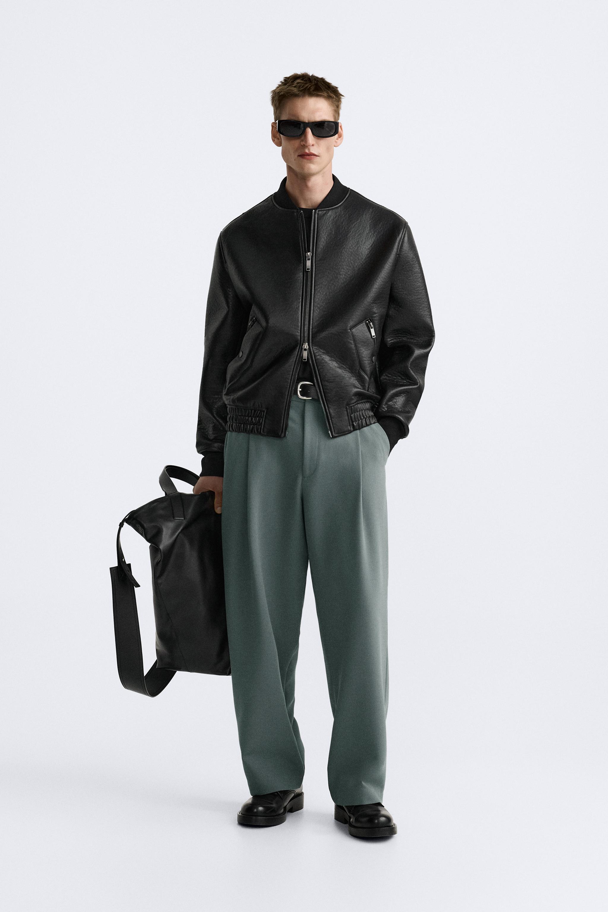 Pleated trousers mens on sale zara