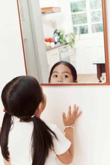 RIBBED T-SHIRT WITH CUT-OUT HEARTS - Oyster-white by Zara