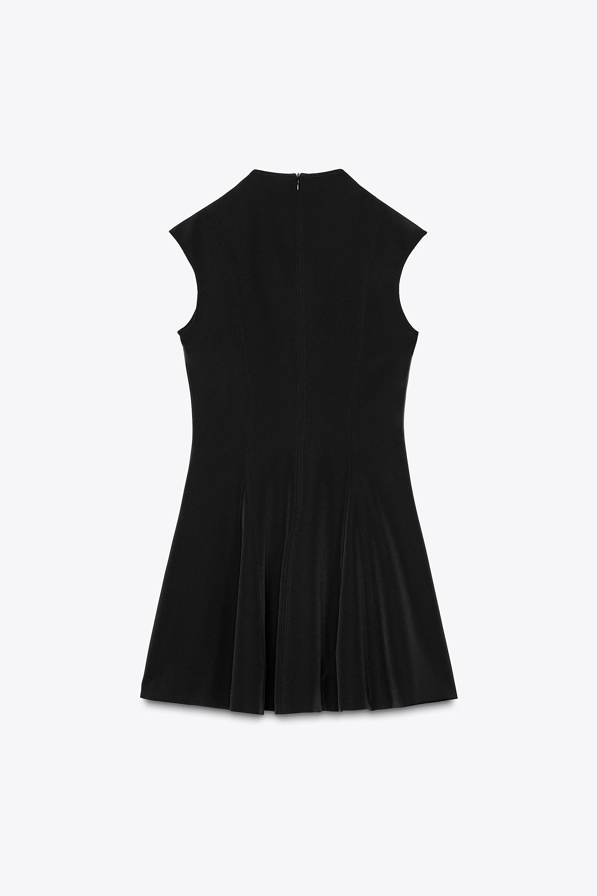 ノースリーブクレープミニワンピース - ブラック | ZARA Japan