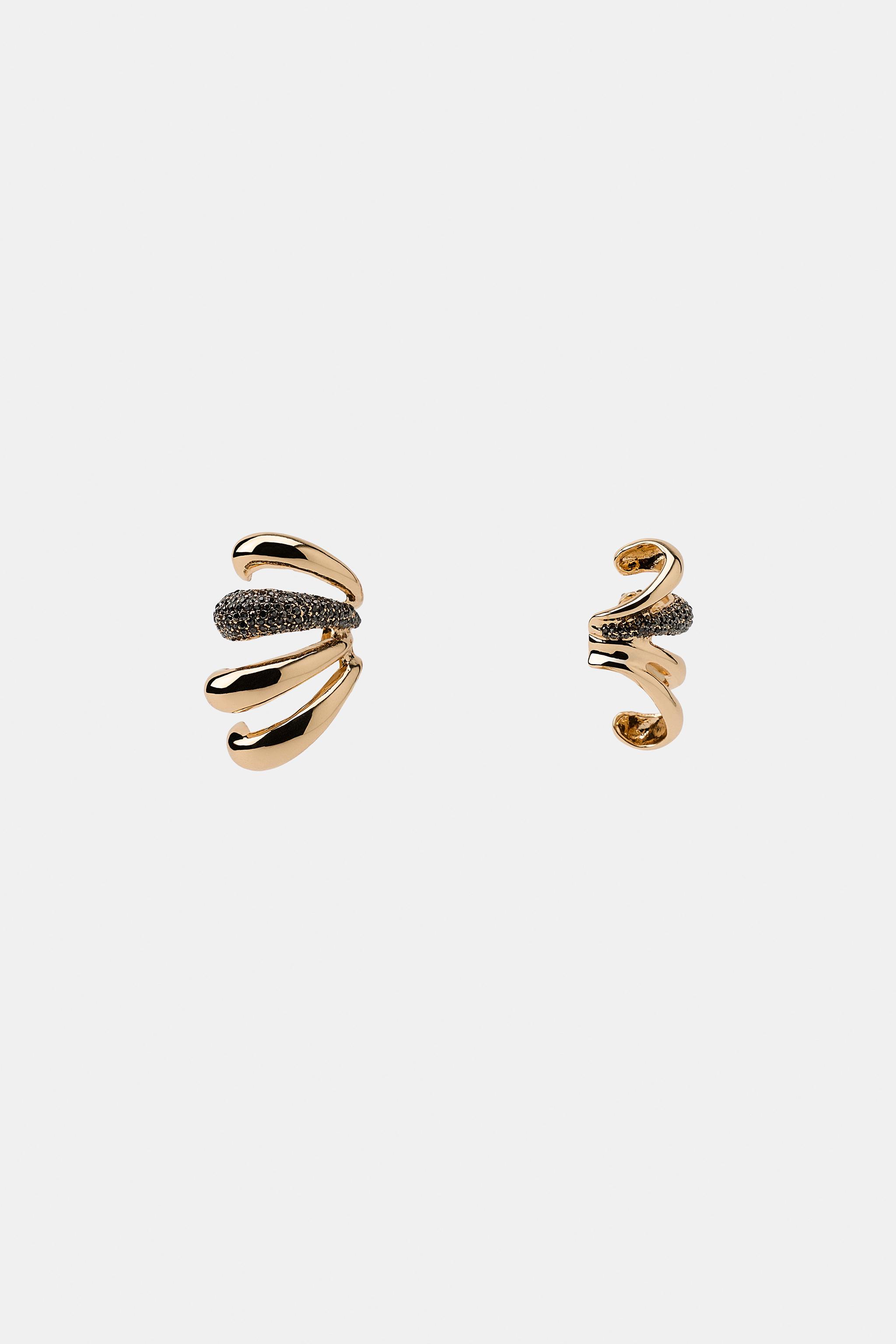 Zara PARLAK TAŞLI EAR CUFF KÜPE görsel 4