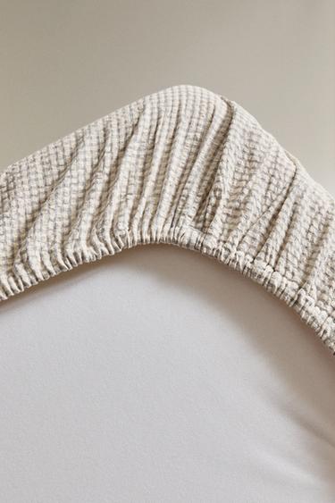 HOUSSE DE MATELAS À LANGER BÉBÉ CARREAUX VICHY. - Gris de Zara - Image 2