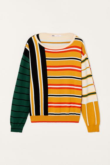 PULL À RAYURES COMBINÉES ÉDITION LIMITÉE - Multicolore de Zara