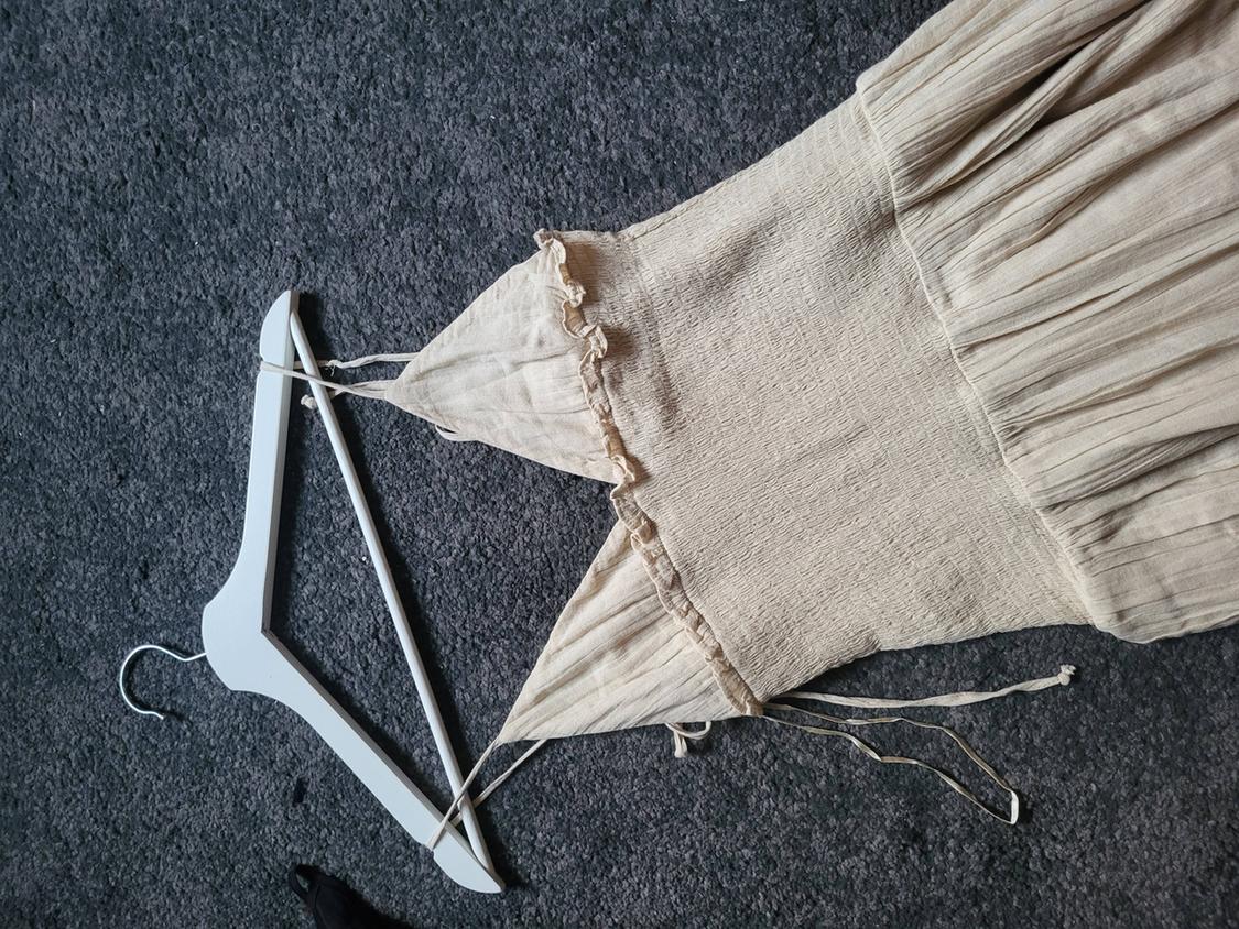 CONTRAST SMOCKED MIDI DRESS - Image 3