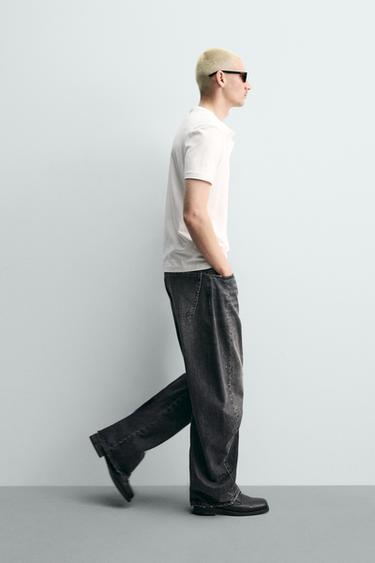 BARREL FIT JEANS WITH TWISTED SEAMS - Charcoal by Zara - Image 7