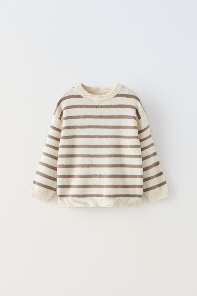 ストライプ ニットセーター - エクリュ/ベージュ | ZARA Japan / 日本